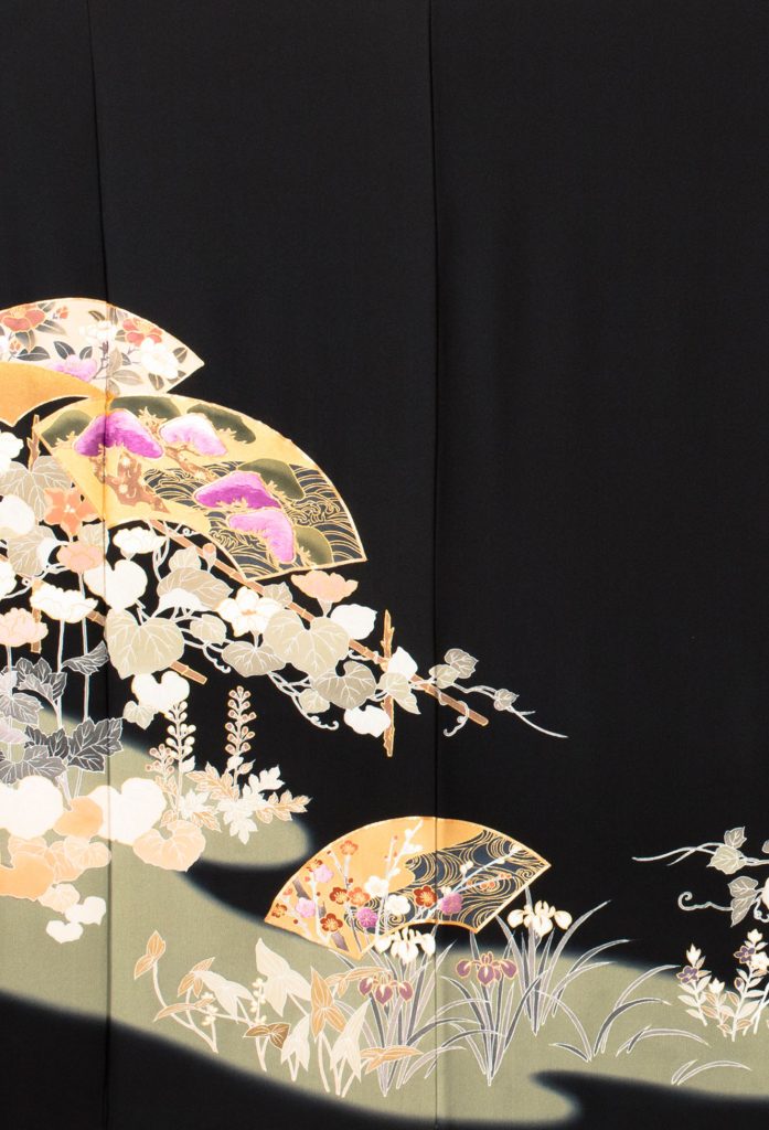 扇面四季花々