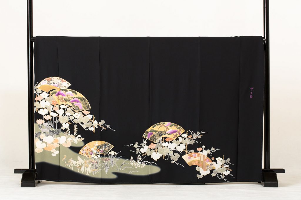 扇面四季花々