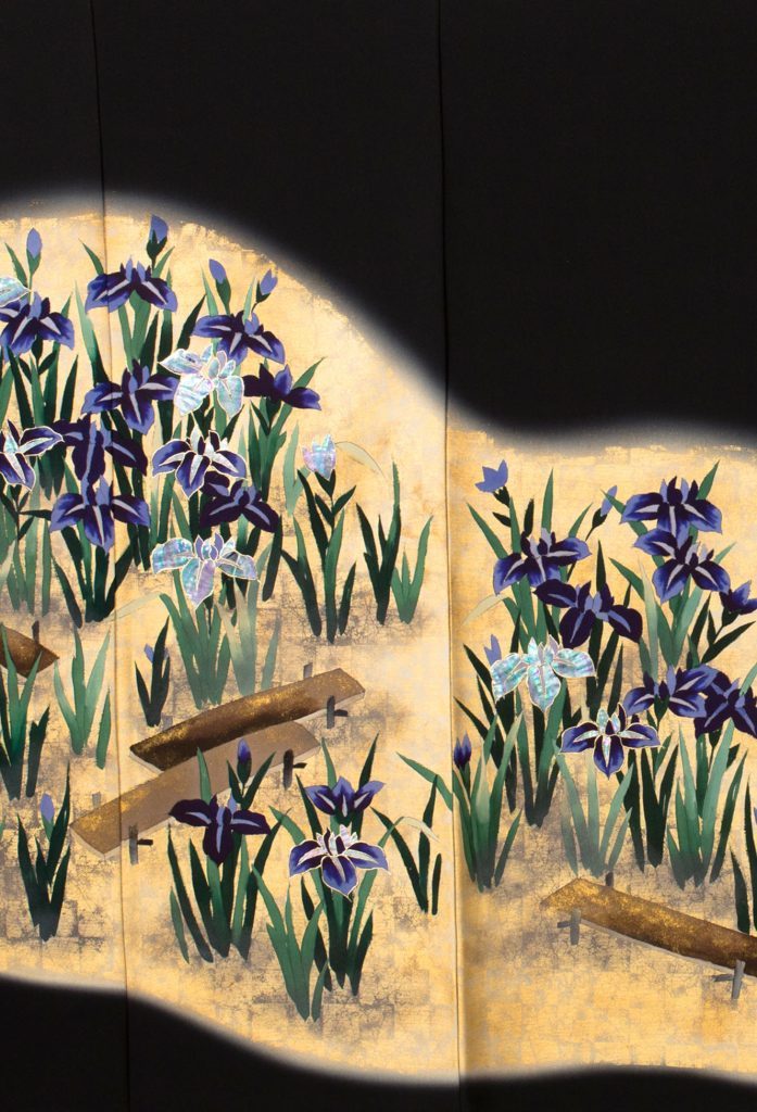 石橋に菖蒲