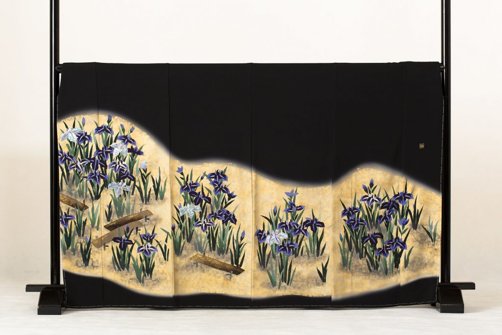 石橋に菖蒲