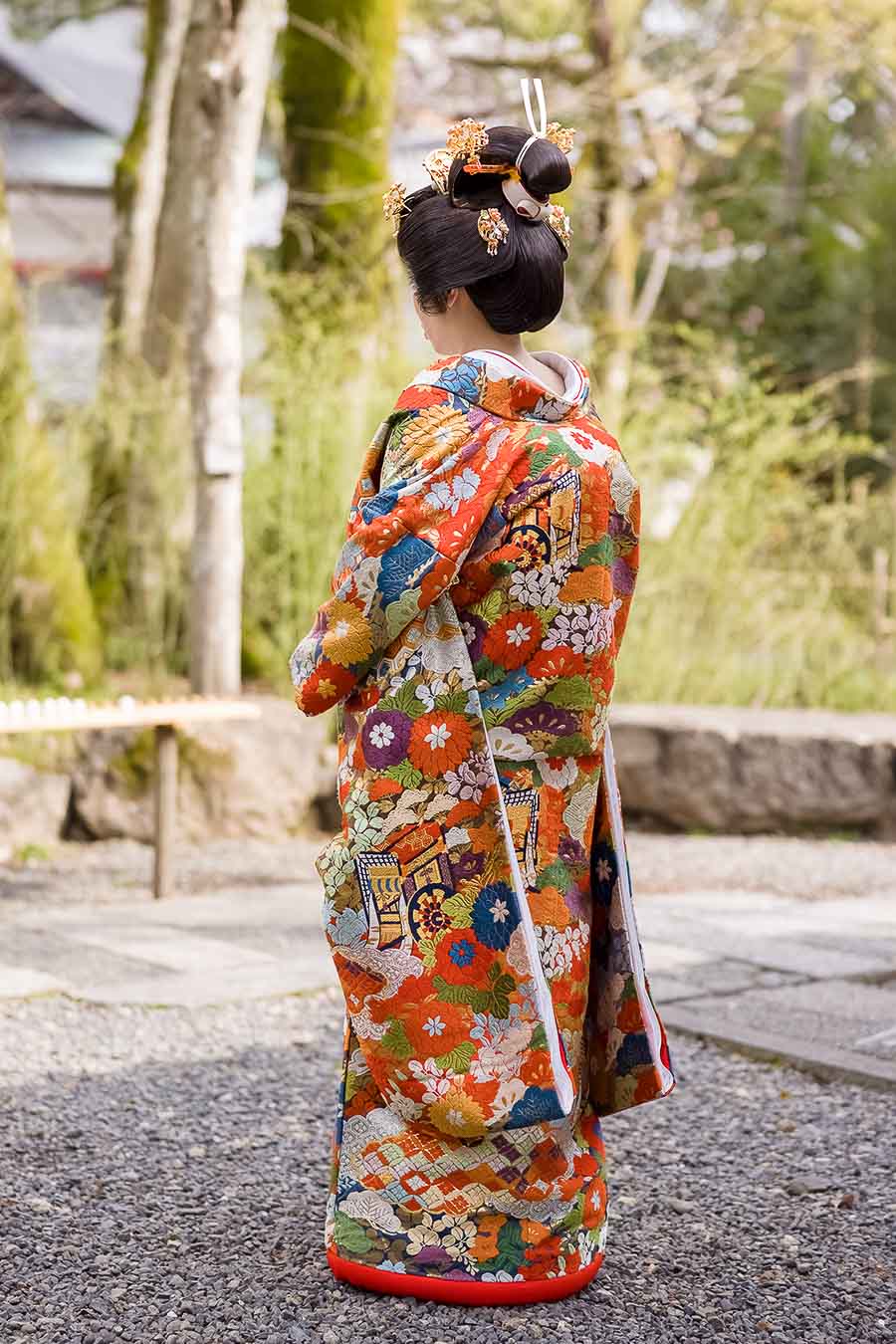 御所車に花爛漫
