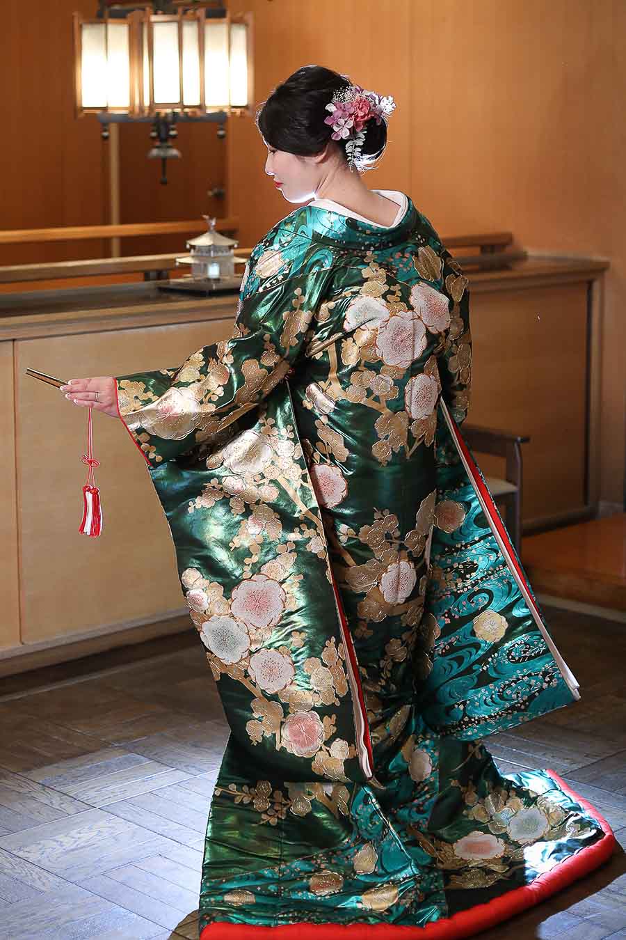 グリーン引箔相良 梅