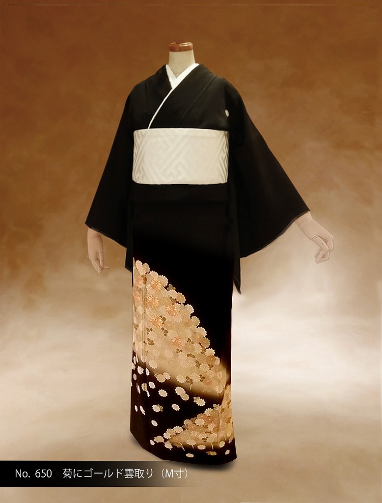 菊にゴールド雲取り（M寸）