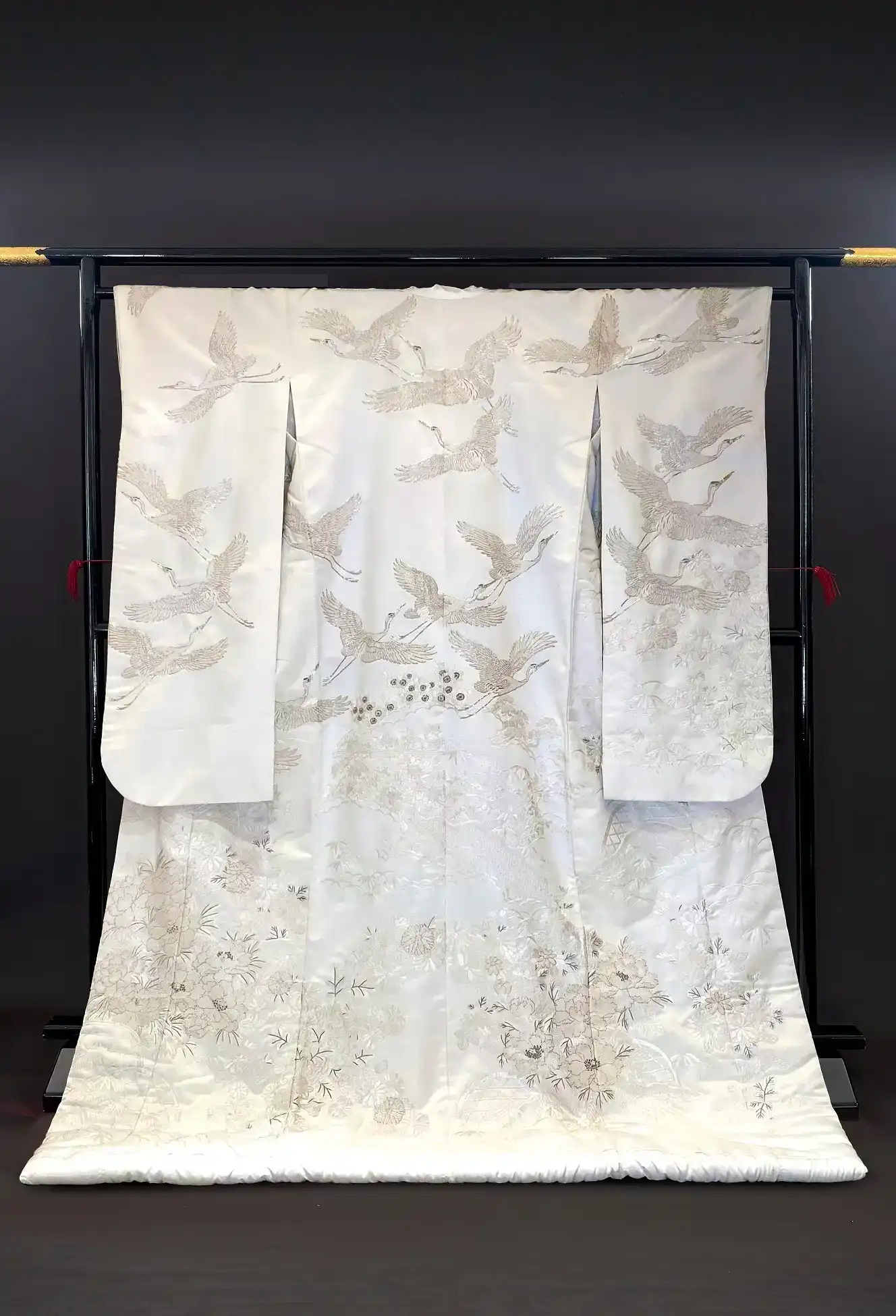 相良銀刺繍舞鶴