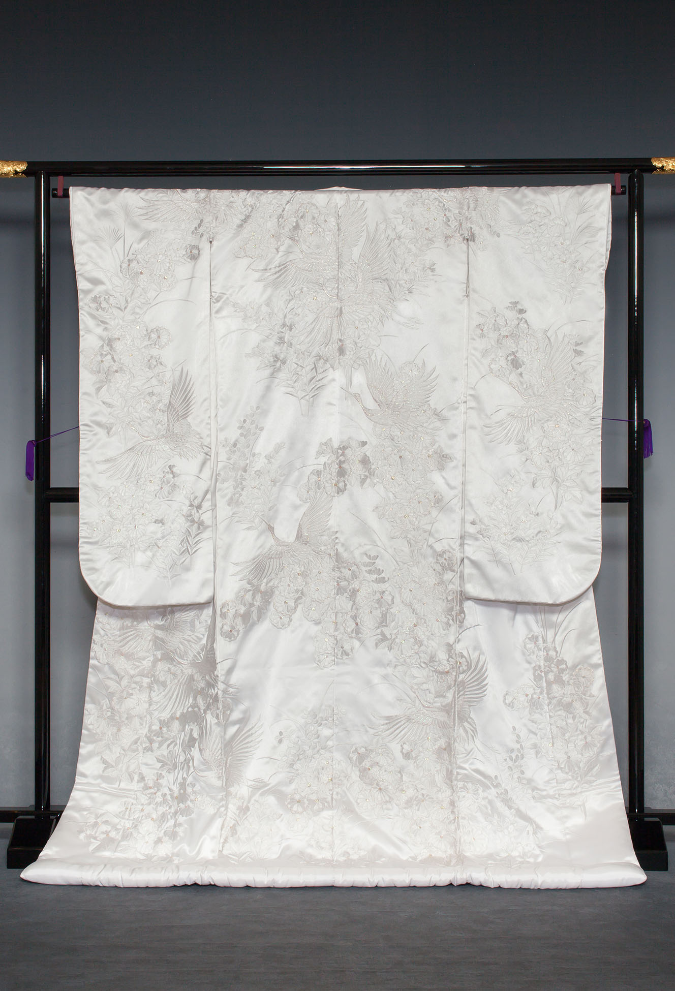 飛翔鶴草花紋（ラメ）