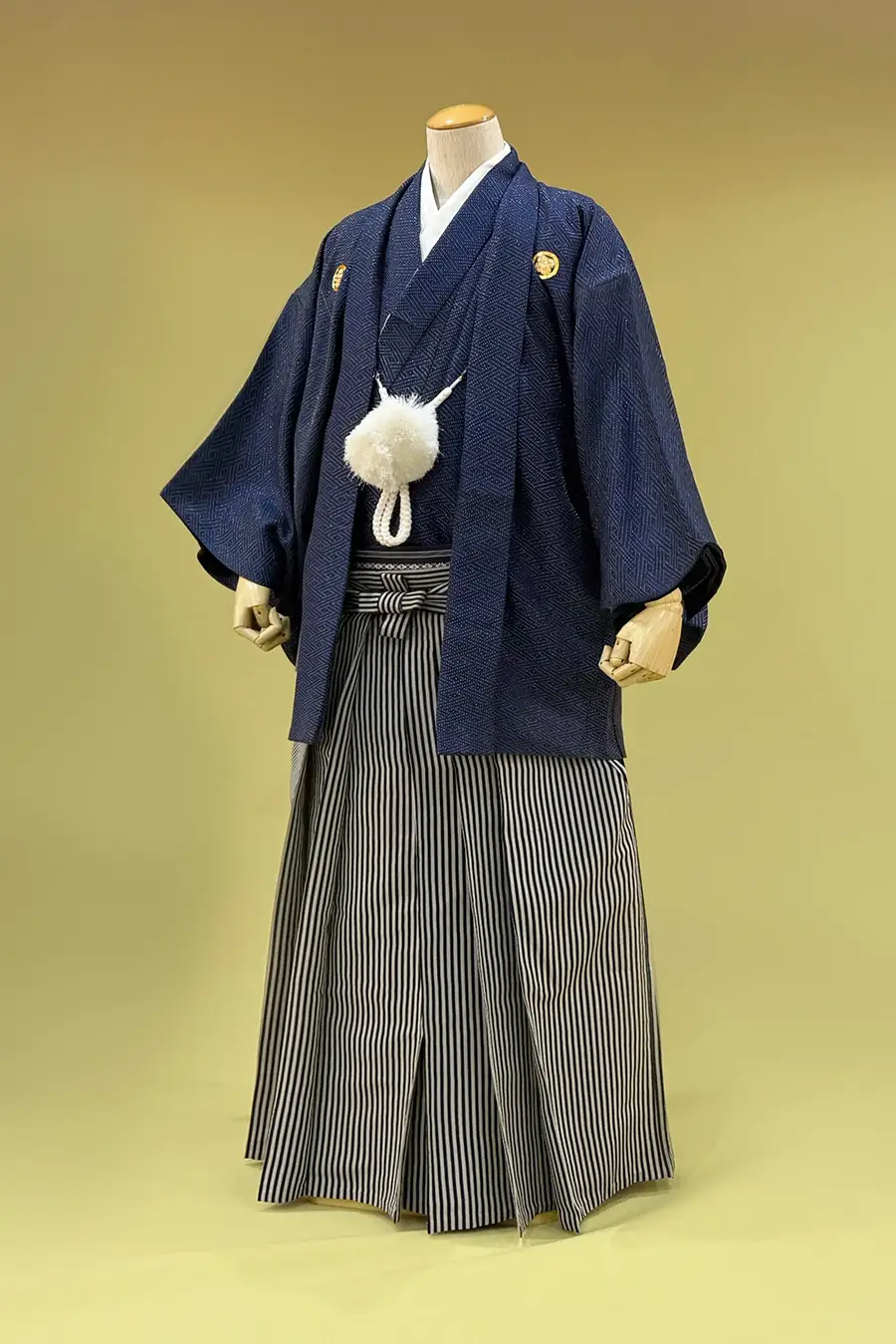 紺紋付・黒白袴