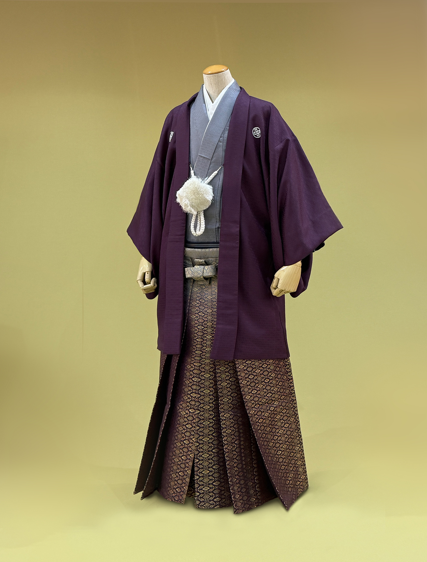 黄櫨染紋付・黄櫨染袴