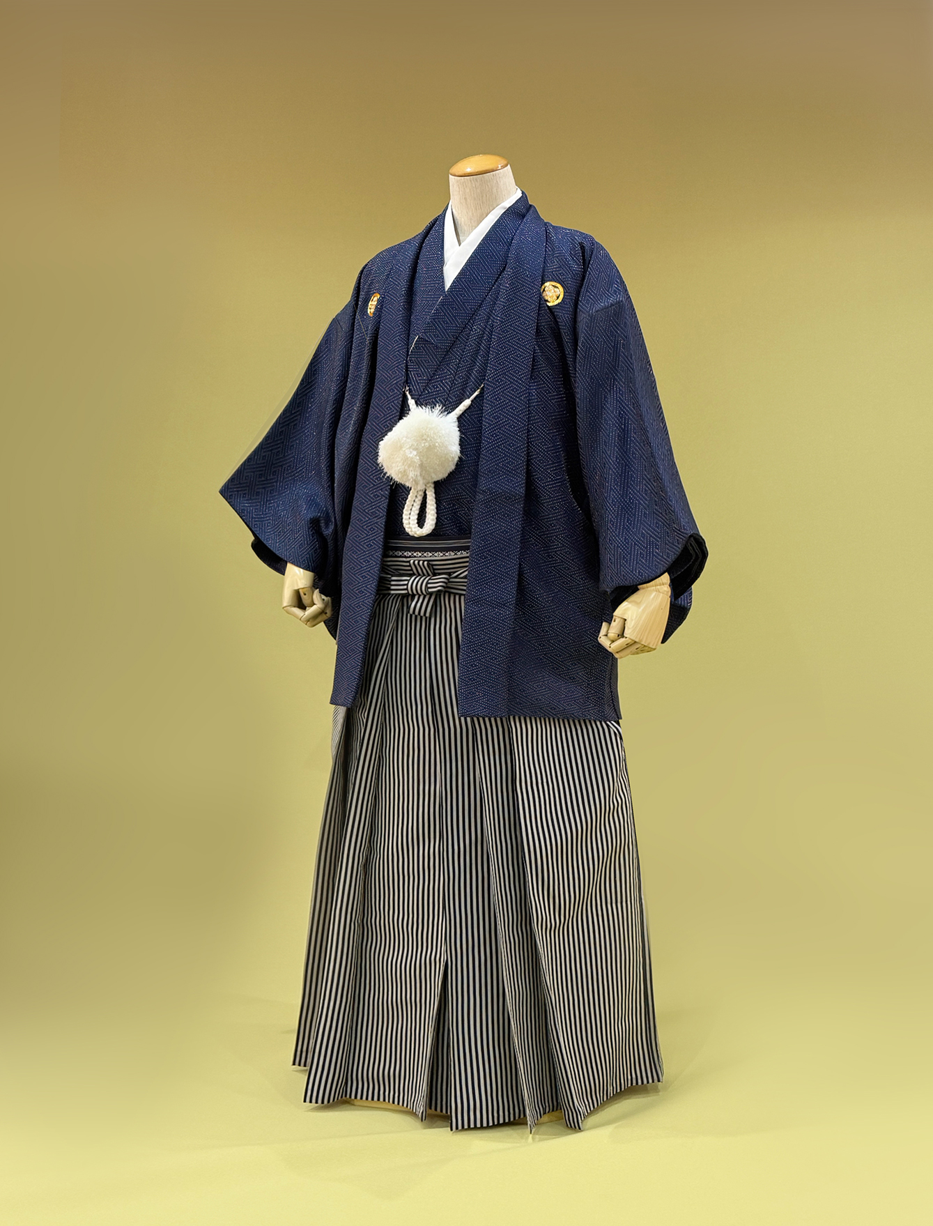 紺紋付・黒白袴