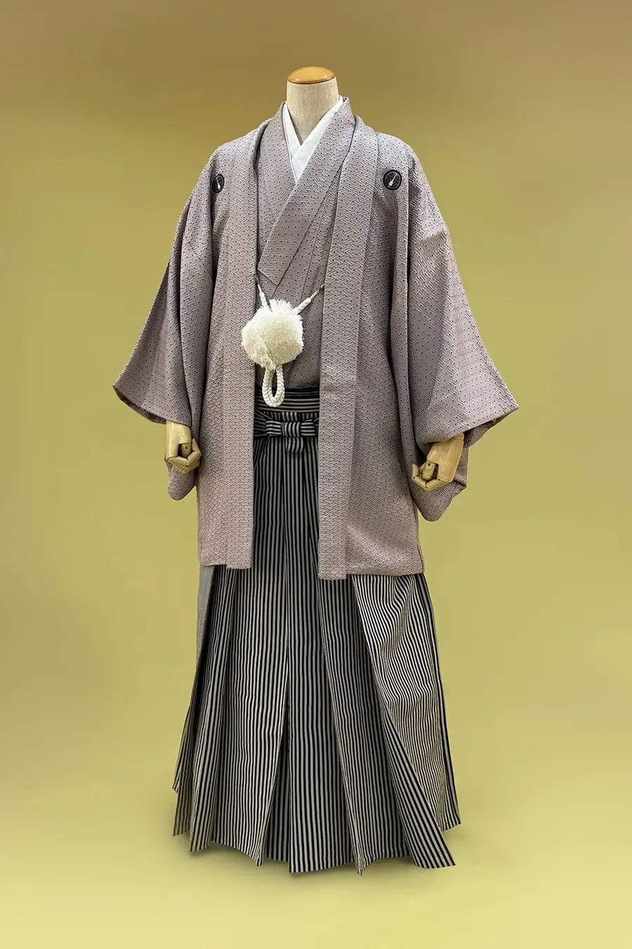 グレー紋付・黒白袴