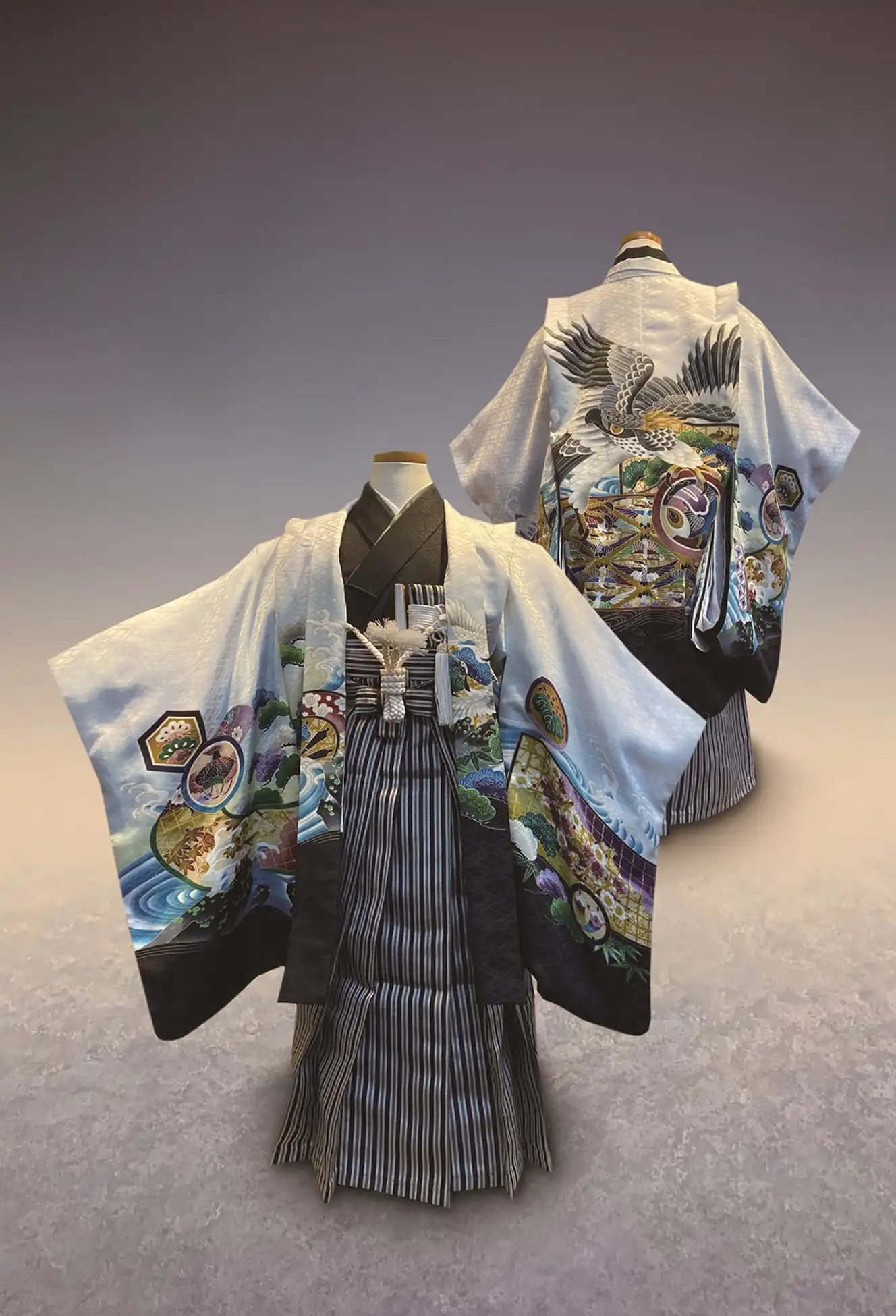 白黒鷹家紋柄（五歳）